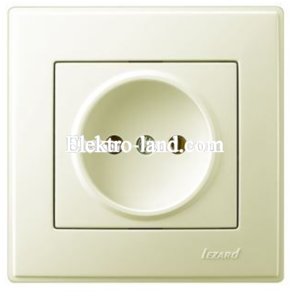 Розетка без заземления Lezard Lesya, крем (705-0303-121)
